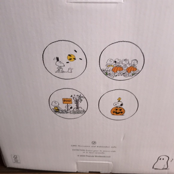 Pottery Barn Peanuts Trick or Treat Charlie Brown Halloween Salad Plates - 4 🎃 - Picture 14 of 16